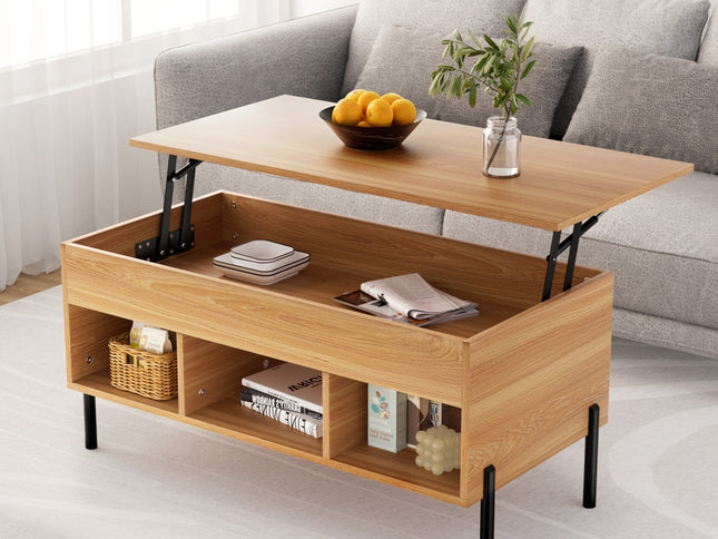Artiss Coffee Table Lift-top Oak