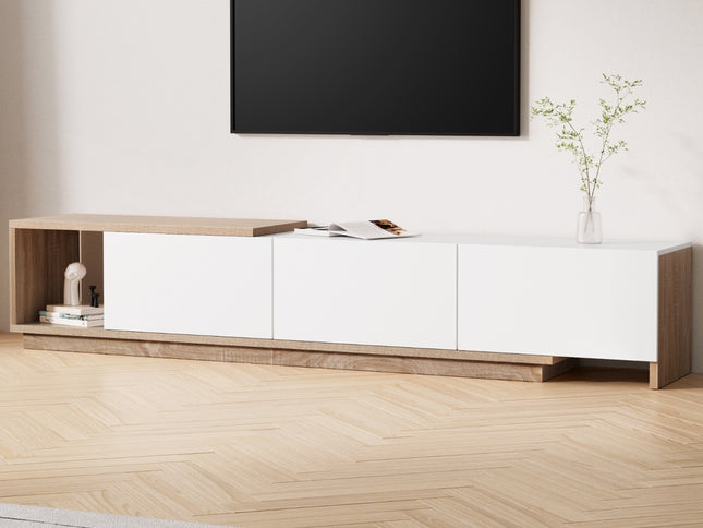 Artiss TV Cabinet Entertainment Unit Stand Extendable White Oak