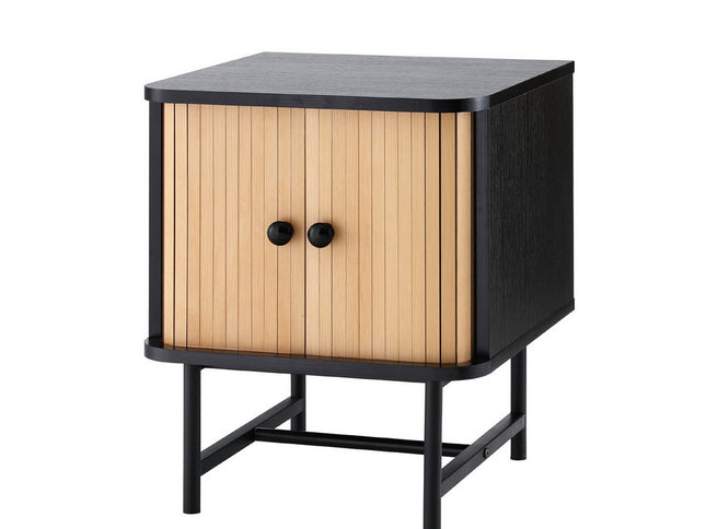 Artiss Bedside Table with Sliding Doors BORIS