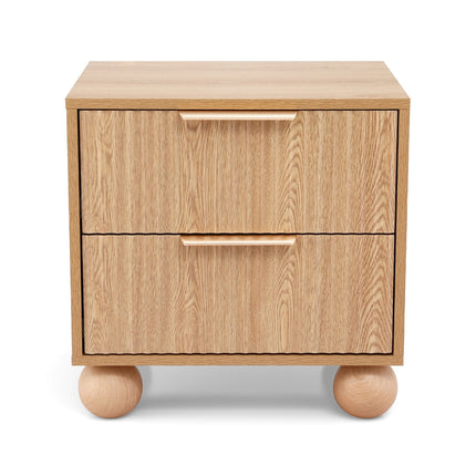 Artiss Rattan Bedside Table 2 Drawers Pine