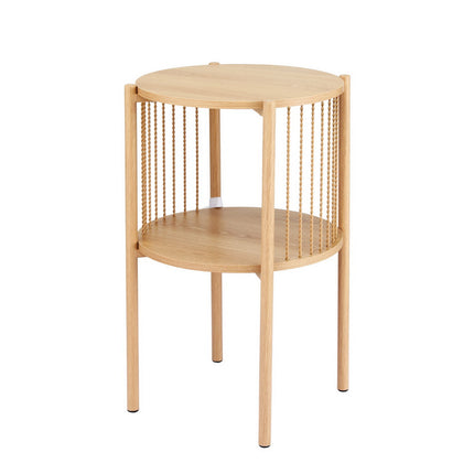 Artiss Coffee Table 2-Tier Round Wood