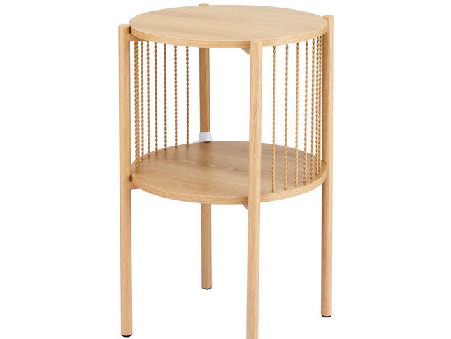 Artiss Coffee Table 2-Tier Round Wood