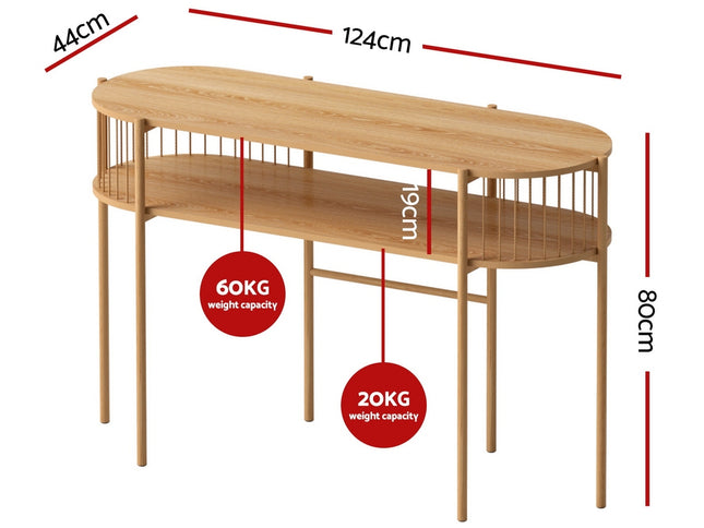 Artiss Console Table 124CM Pine