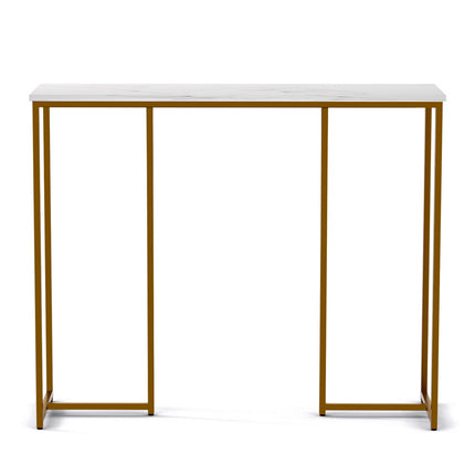 Artiss Console Table Marble Effect White&Gold