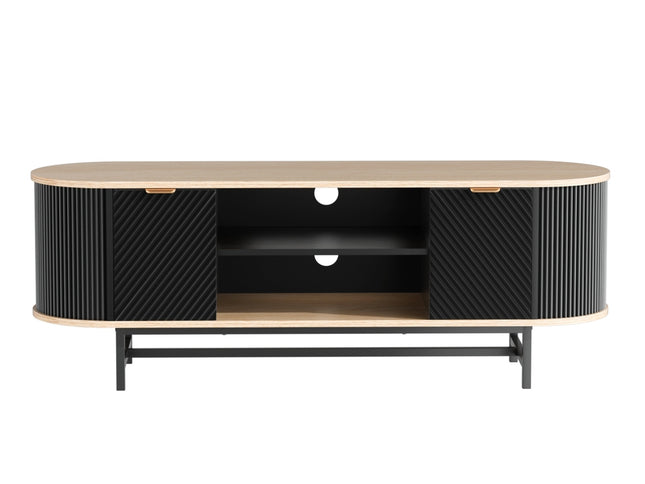 Artiss TV Unit Entertainment Unit Storage Cabinet Black Pine