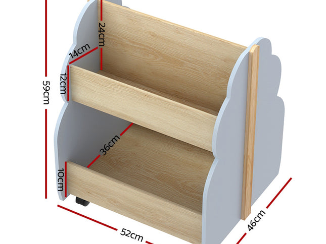 Keezi Kids Toy Box Bookshelf Storage Bookcase Organiser Display Shelf
