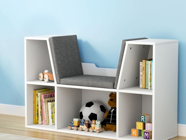 Keezi Kids Bookshelf Bookcase Toys Box Shelves Storage Cabinet Container Children Organiser