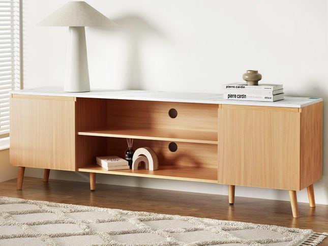 Artiss TV Cabinet Entertainment Unit Stand 180CM Pine White