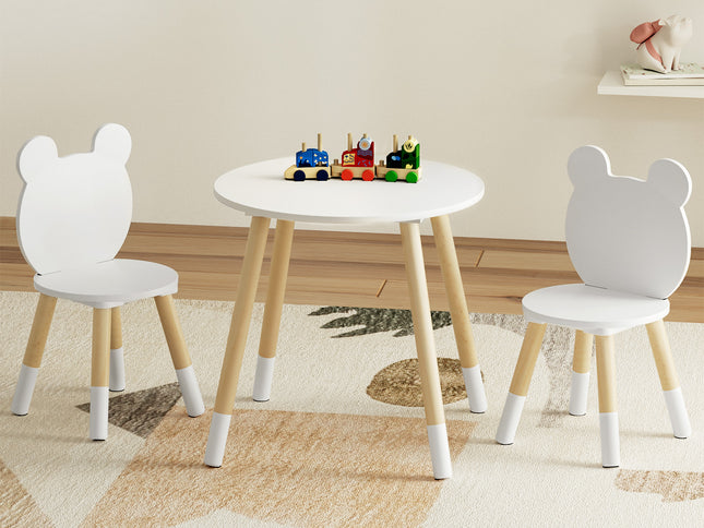 Keezi 3 Piece Kids Table and Chairs Set Activity Playing Study Children Desk