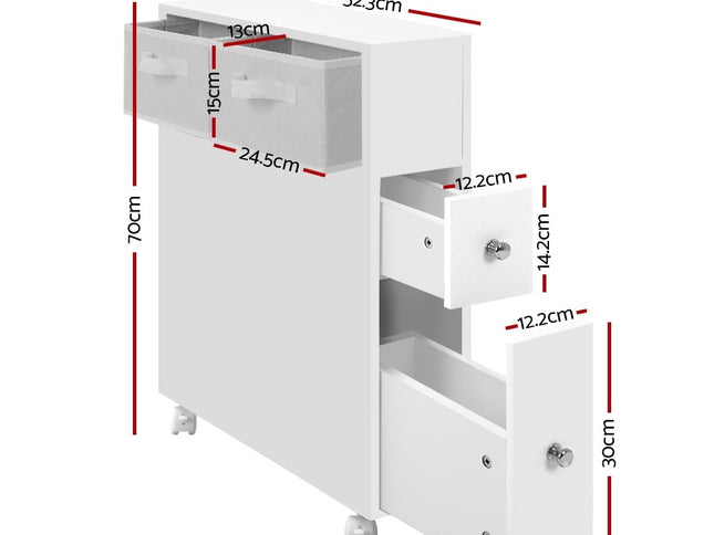 Artiss Bathroom Cabinet Storage Toilet Organiser