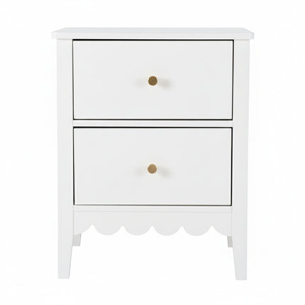 Artiss Bedside Table 2 Drawers Bedroom Storage Nightstand White
