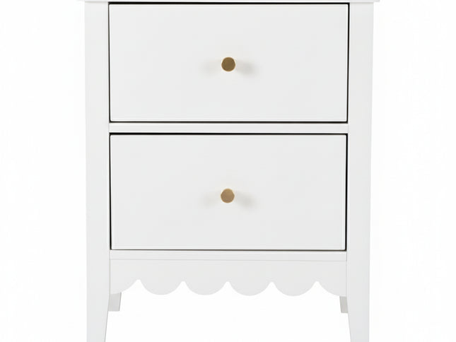 Artiss Bedside Table 2 Drawers Bedroom Storage Nightstand White