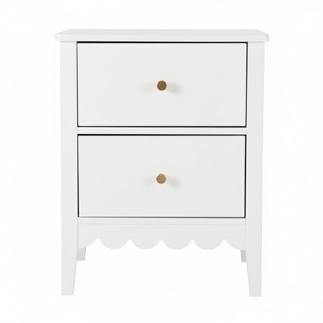 Artiss Bedside Table 2 Drawers Bedroom Storage Nightstand White