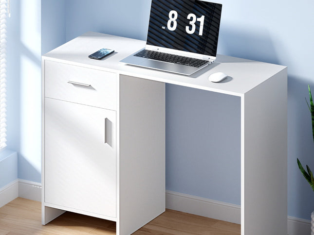 Artiss Computer Desk Drawer Cabinet White 100CM