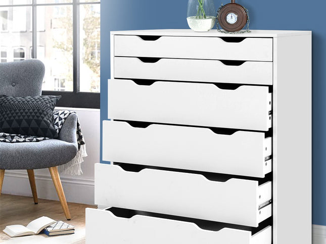 Artiss 6 Chest of Drawers - MYLA White