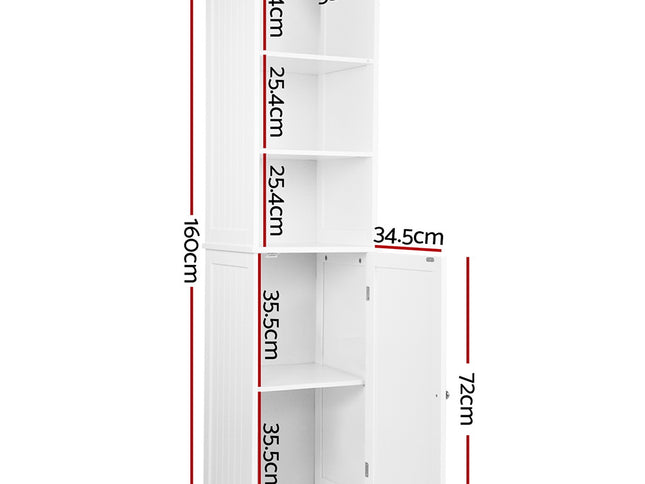 Artiss Bathroom Cabinet Storage 160cm White