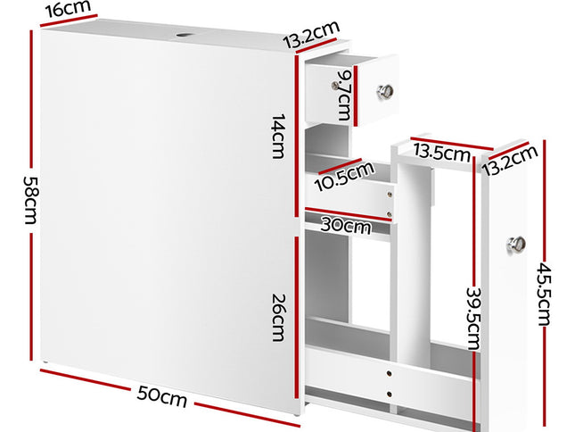 Artiss Bathroom Storage Cabinet Tissue Holder