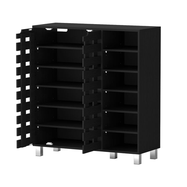 Artiss Shoe Rack Cabinet 6 Tier Storage Shelf Black