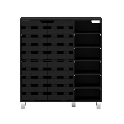 Artiss Shoe Rack Cabinet 6 Tier Storage Shelf Black