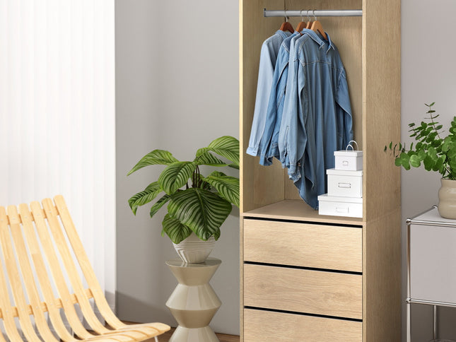 Artiss Wardrobe Clothes Closet Storage Organizer Pine