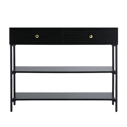 Artiss Console Table 3-Tier Black