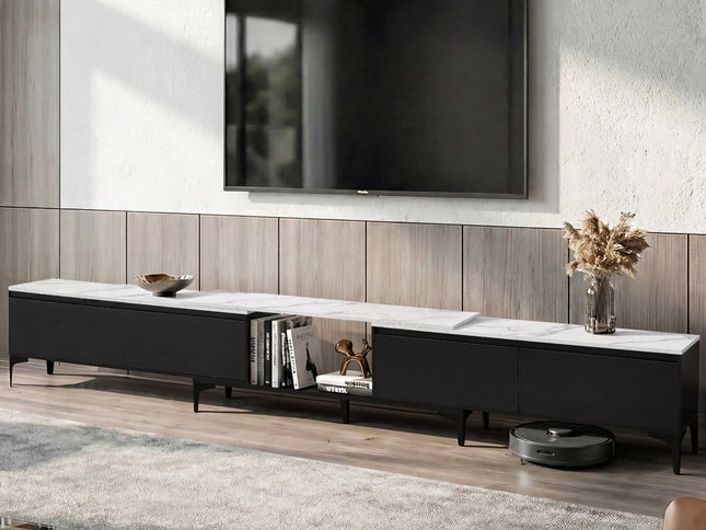 Artiss TV Cabinet Entertainment Unit Stand Extendable Black