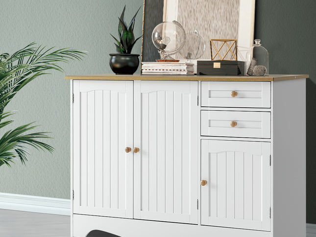 Artiss Buffet Sideboard 3 Doors - BERNE White