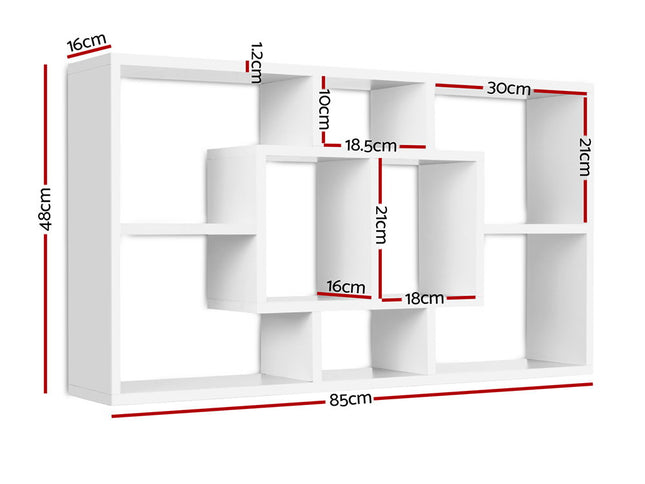 Artiss Floating Wall Shelves Bookshelf White