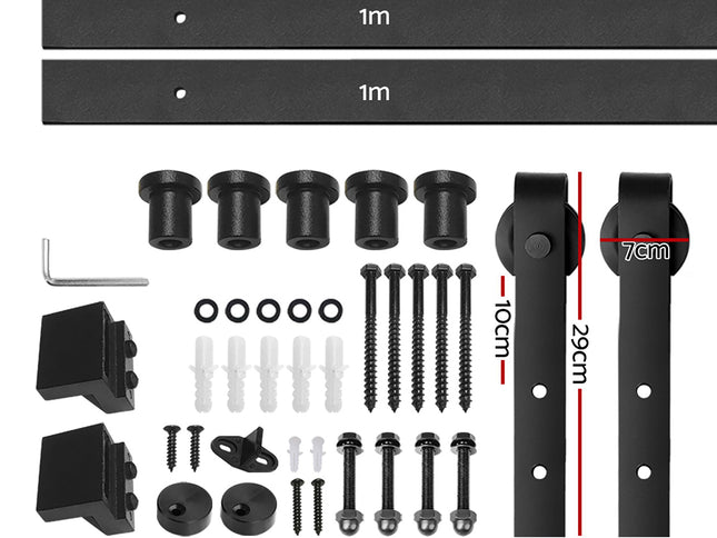 Cefito Sliding Barn Door Hardware Track Set 2m