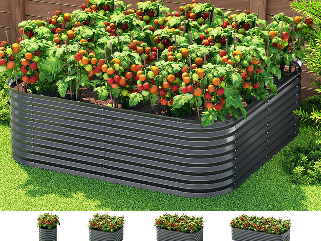 Green Fingers Garden Bed 9 In 1 Modular Planter Box 56CM height
