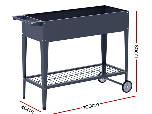 Green Fingers Raised Garden Bed x2 Elevated 100X40X80cm Planter Box Raised Container Herb