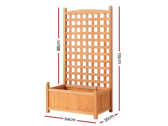 Green Fingers Garden Bed Wooden 64x35x115cm Planter Raised Box Container Trellis