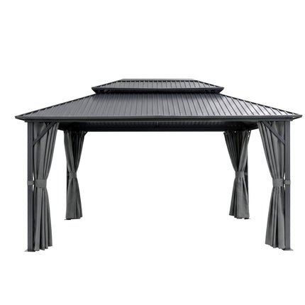 Instahut 3x4.25m Gazebo Hardtop Steel Roof Outdoor Pavilion