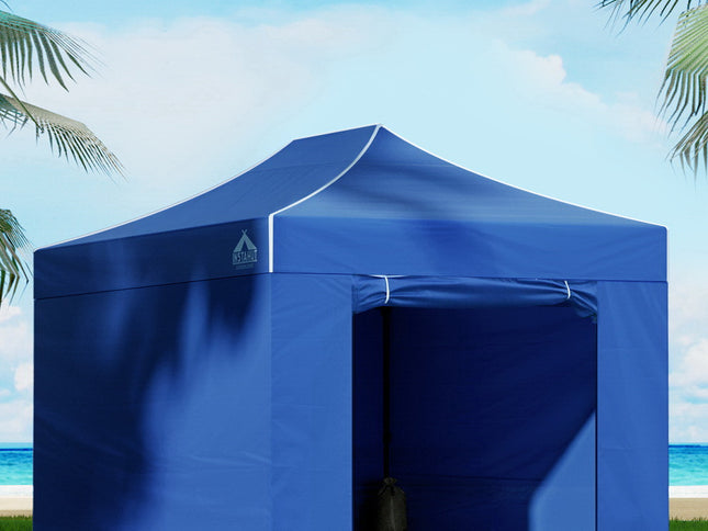 Instahut Gazebo 3x4.5 Pop Up Marquee Folding Tent Wedding Gazebos Camping Outdoor Shade Canopy Blue