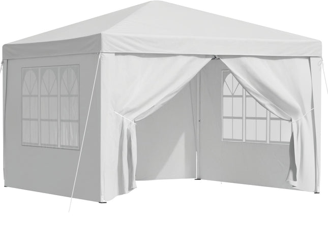 Instahut Gazebo 3x3 Pop Up Marquee Folding Tent Wedding Gazebos Camping Outdoor Canopy White
