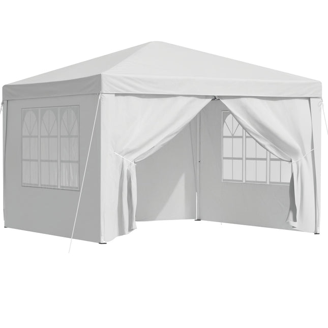 Instahut Gazebo 3x3 Pop Up Marquee Folding Tent Wedding Gazebos Camping Outdoor Canopy White