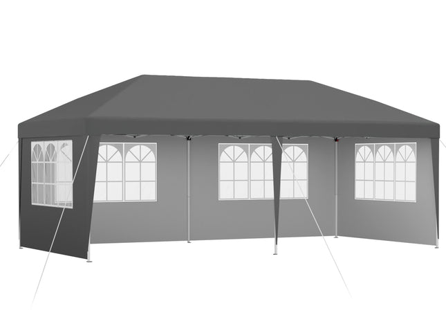 Instahut Gazebo 3x6m Pop Up Marquee Wedding Party Outdoor Camping Canopy Grey