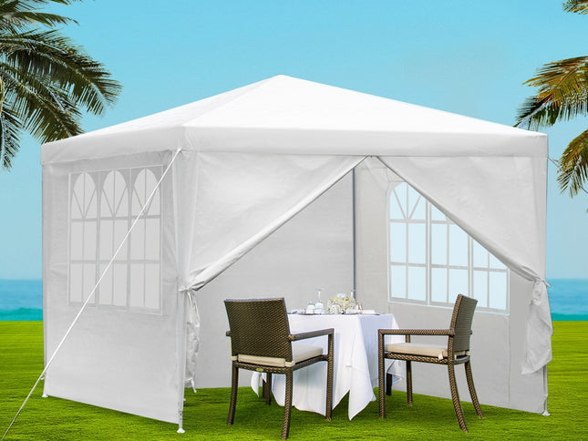 Instahut Gazebo 3x3m Marquee Wedding Party Tent Outdoor Camping Side Wall Canopy Window Panel White