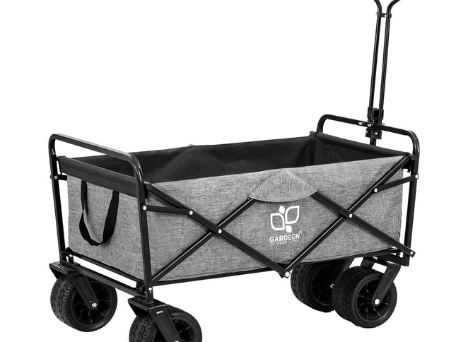 Gardeon Garden Cart with Cargo Net Grey