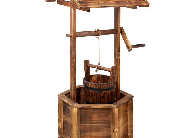 Gardeon Garden Decor Outdoor Ornament Wooden Wishing Well