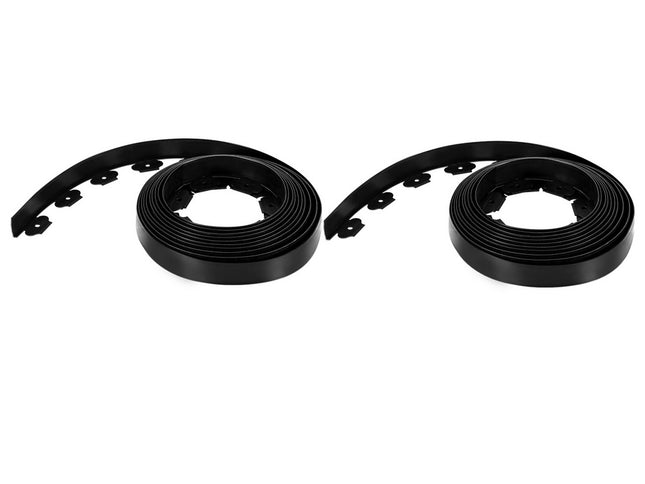 Green Fingers Garden Edging 5CM x 10M Border Support Landscape Edge Black X2