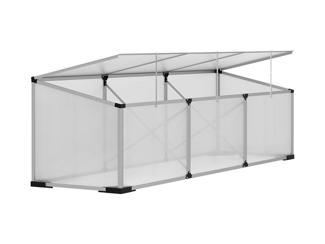 Green Fingers Greenhouse 180x50x50CM Cold Frame Plant Grow Aluminium Polycarbonate Green House