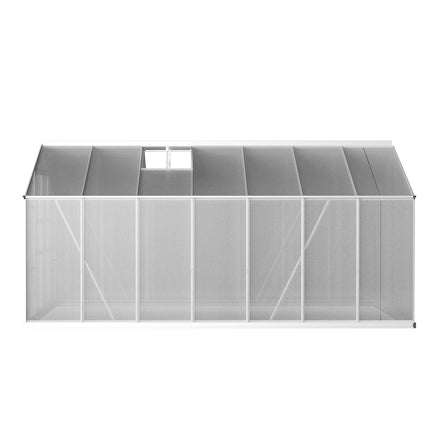 Green Fingers Greenhouse 4.1x2.5x2.26M Double Doors Aluminium Green House Garden Shed