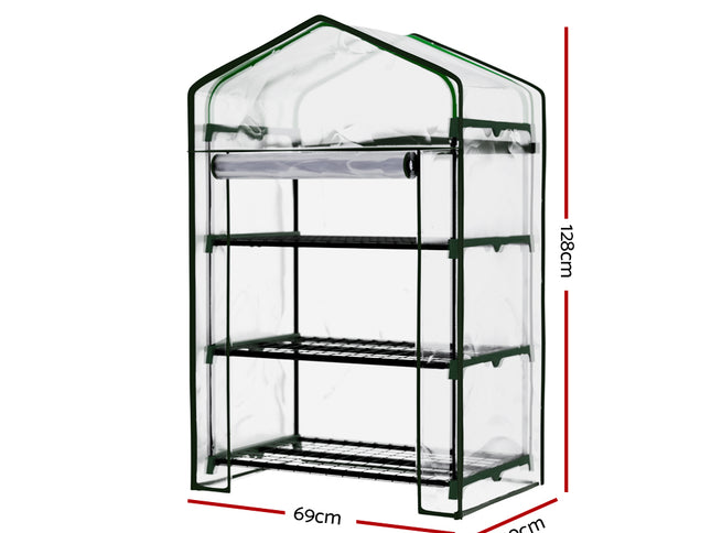 Greenfingers Greenhouse 3 Tiers Mini Green House Garden Bed Planter Box 1.28x0.7x0.5M
