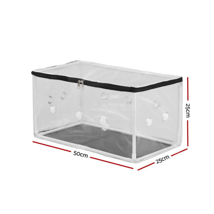 Green Fingers Mini Greenhouse 50x25x25cm PVC Cover for Mushrooms Succulents