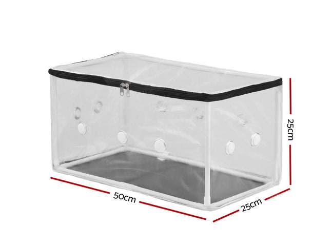 Green Fingers Mini Greenhouse 50x25x25cm PVC Cover for Mushrooms Succulents