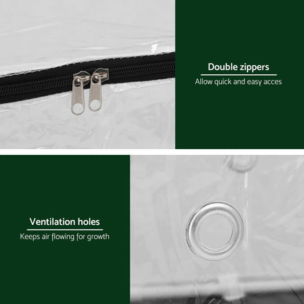 Green Fingers Mini Greenhouse 50x25x25cm PVC Cover for Mushrooms Succulents