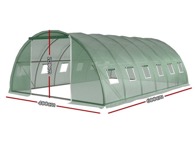 Green Fingers Greenhouse 6x4x2M Walk in Green House Tunnel Plant Garden Shed Dome