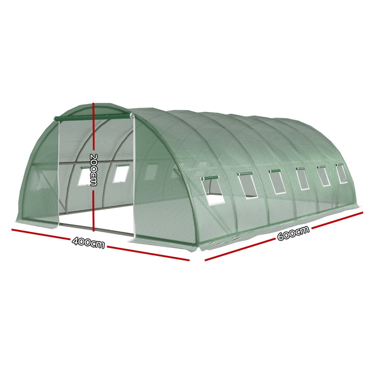 Green Fingers Greenhouse 6x4x2M Walk in Green House Tunnel Plant Garden Shed Dome
