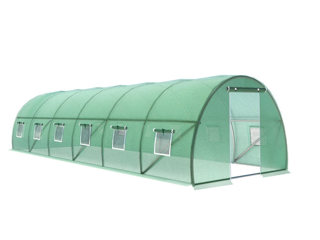 Green Fingers Greenhouse 9x3x2M Walk in Green House Tunnel Plant Garden Shed Dome